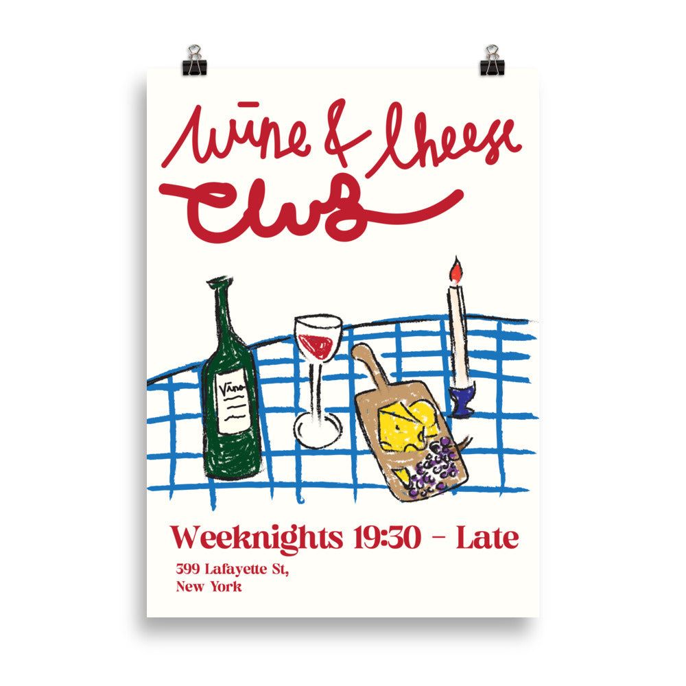 Wine & Cheese Club - Poster