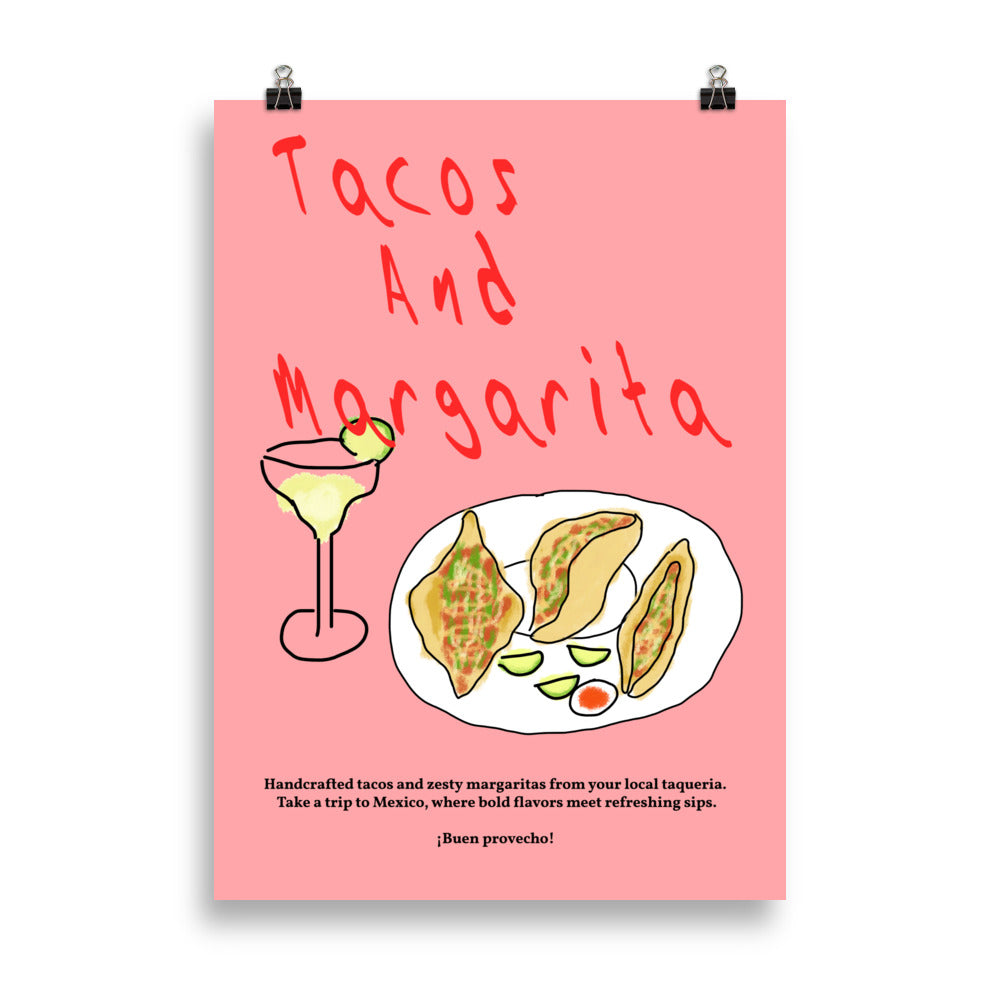 Tacos and Margarita - Poster