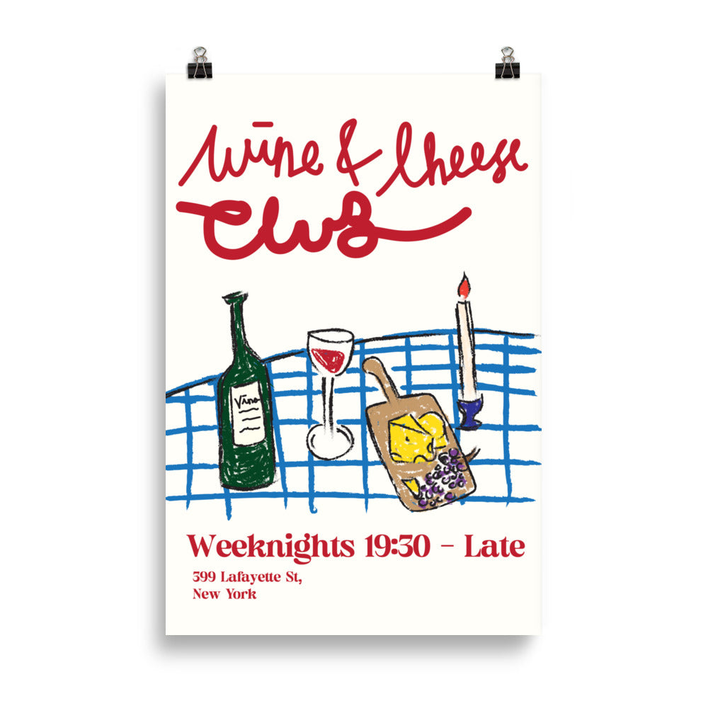 Wine & Cheese Club - Poster