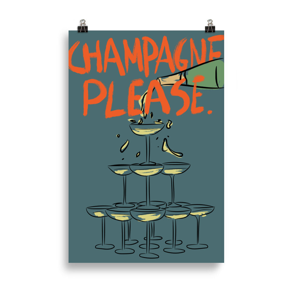 Champagner, bitte. - Poster