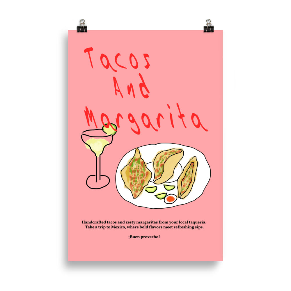 Tacos and Margarita - Poster