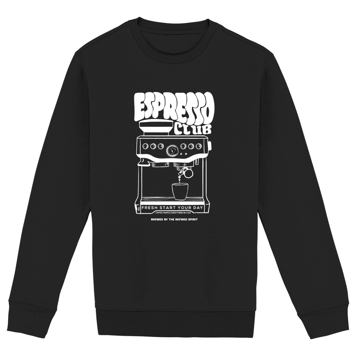 Espresso Club - Organic Sweatshirt - front_black
