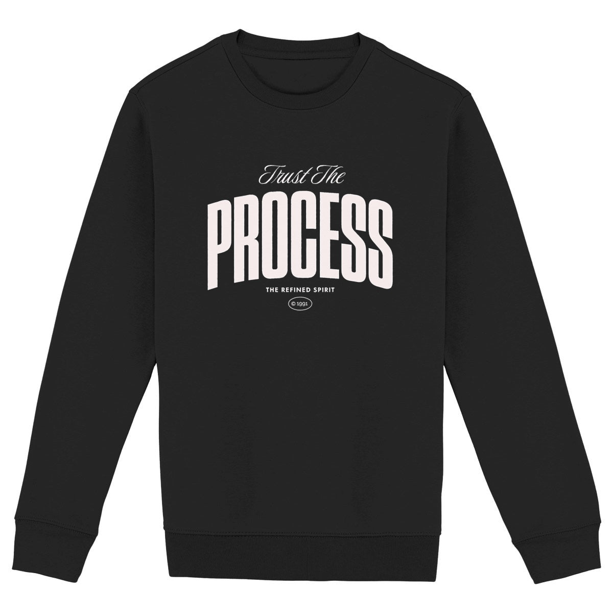 Trust the Process - Organic Sweatshirt - front_black