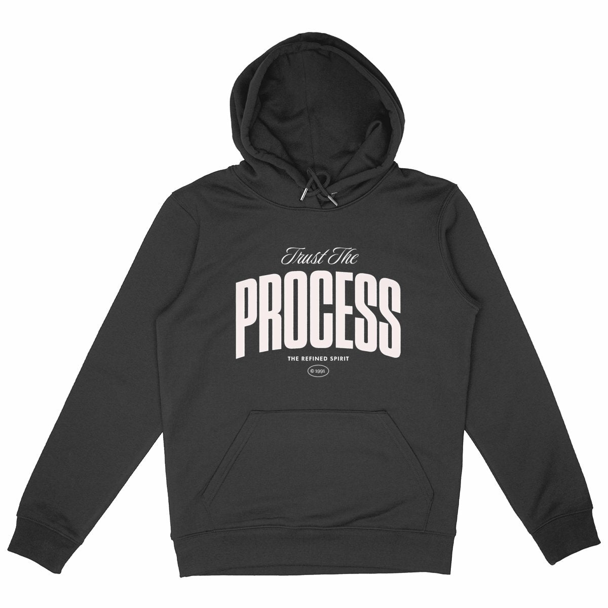 Trust the Process - Organic Hoodie - front_black
