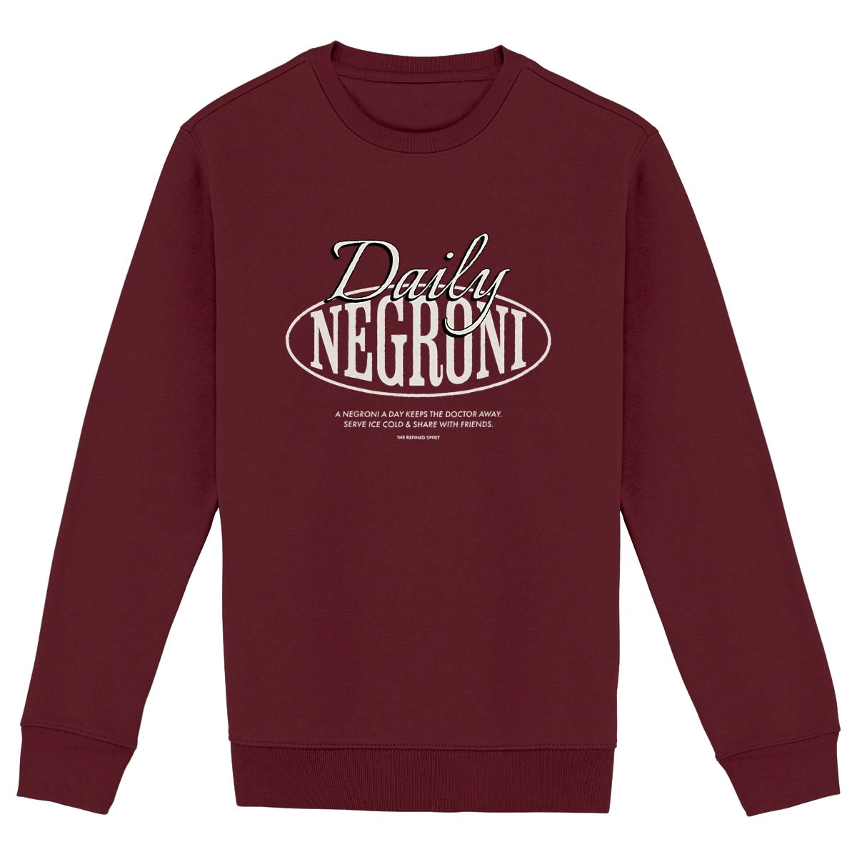 Daily Negroni - Organic Sweatshirt - front_burgundy