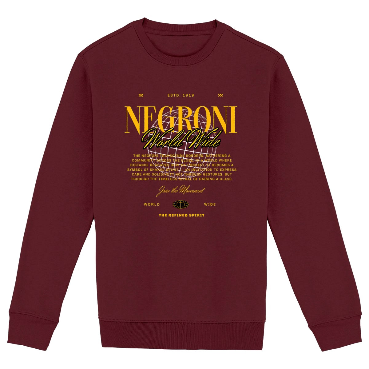 Negroni Worldwide - Organic Sweatshirt - front_burgundy