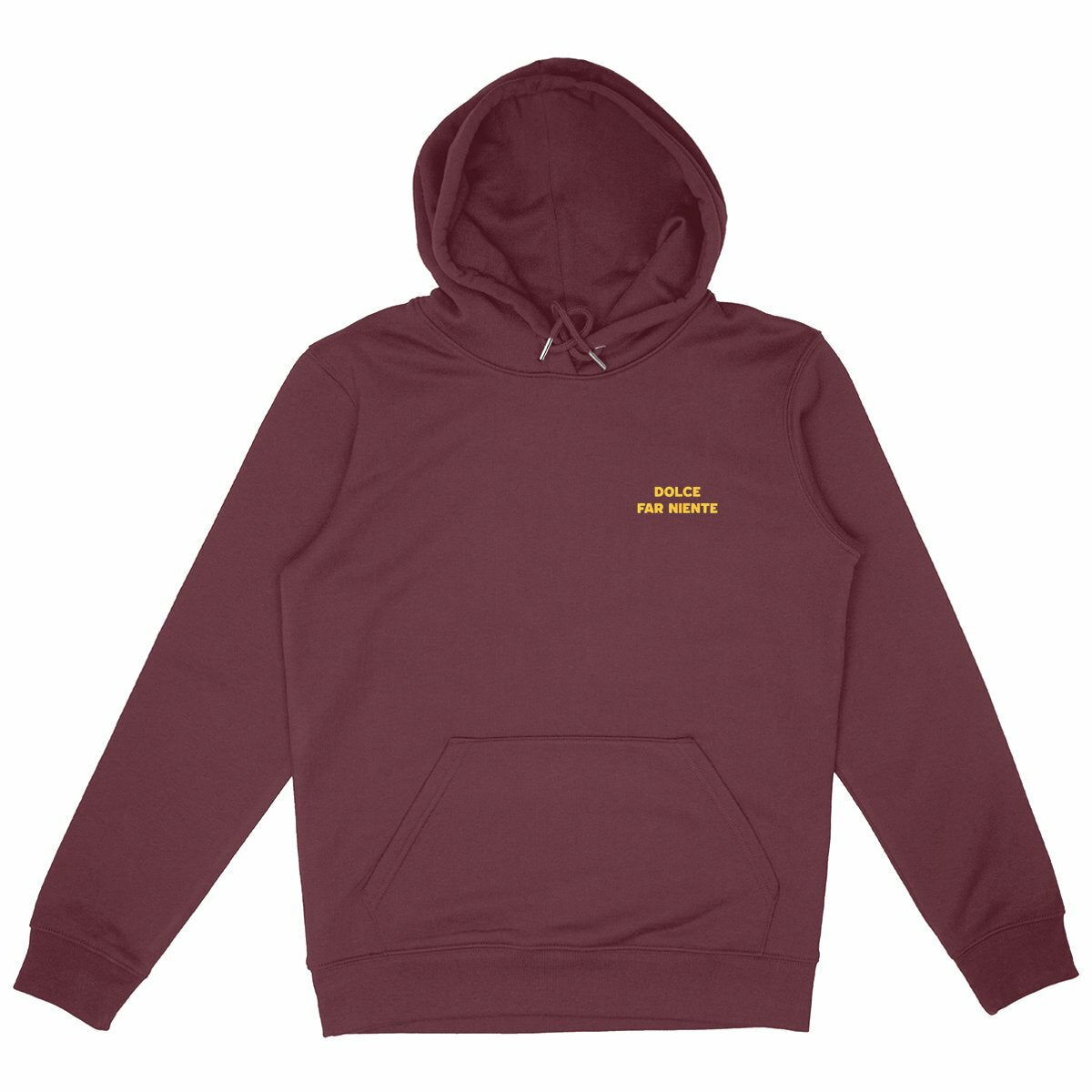 Dolce Far Niente - Organic Hoodie - front_burgundy