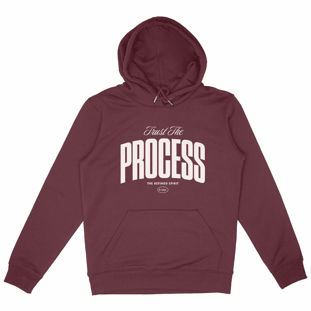 Trust the Process - Organic Hoodie - front_burgundy