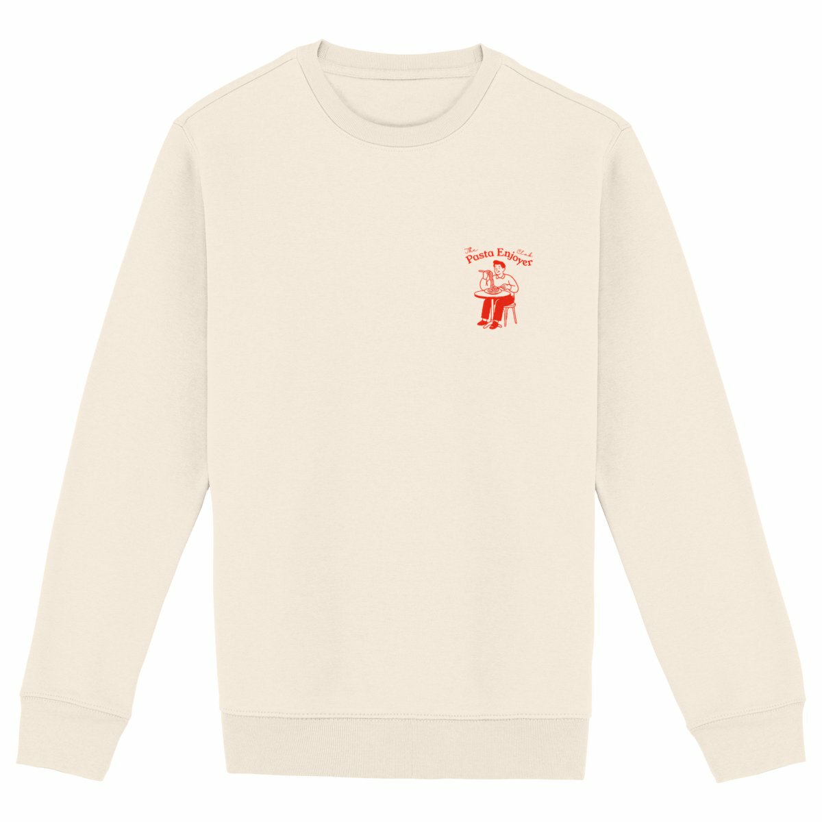 The Pasta enjoyer Club - Organic Sweatshirt - front_ivory