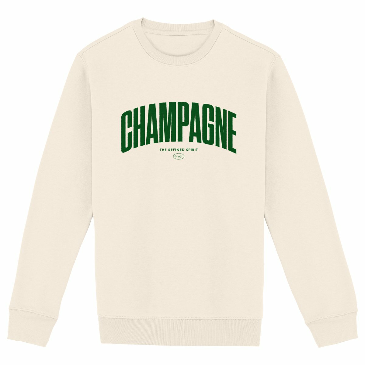 Champagne Please - Organic Sweatshirt - front_ivory