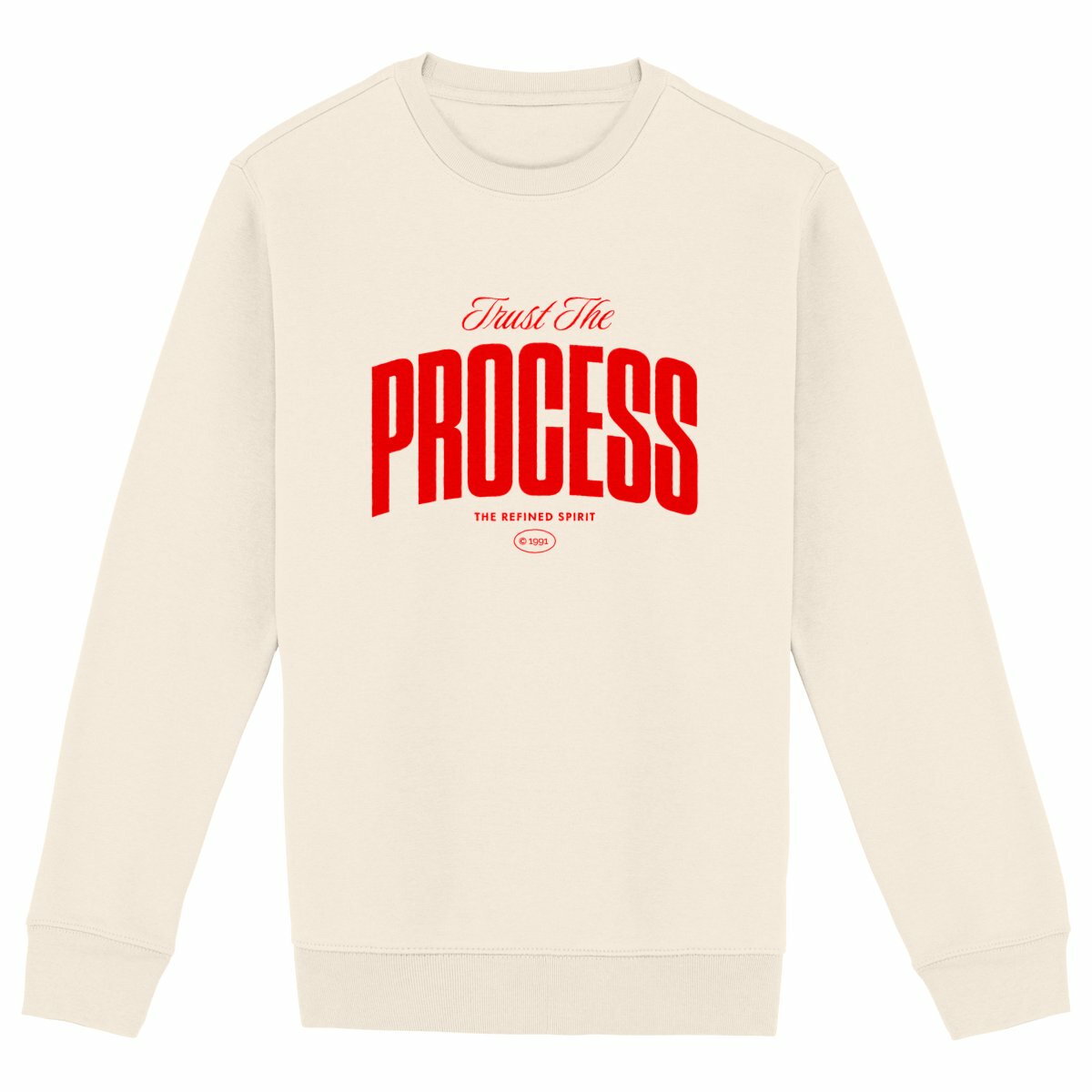 Trust the Process - Organic Sweatshirt - front_ivory