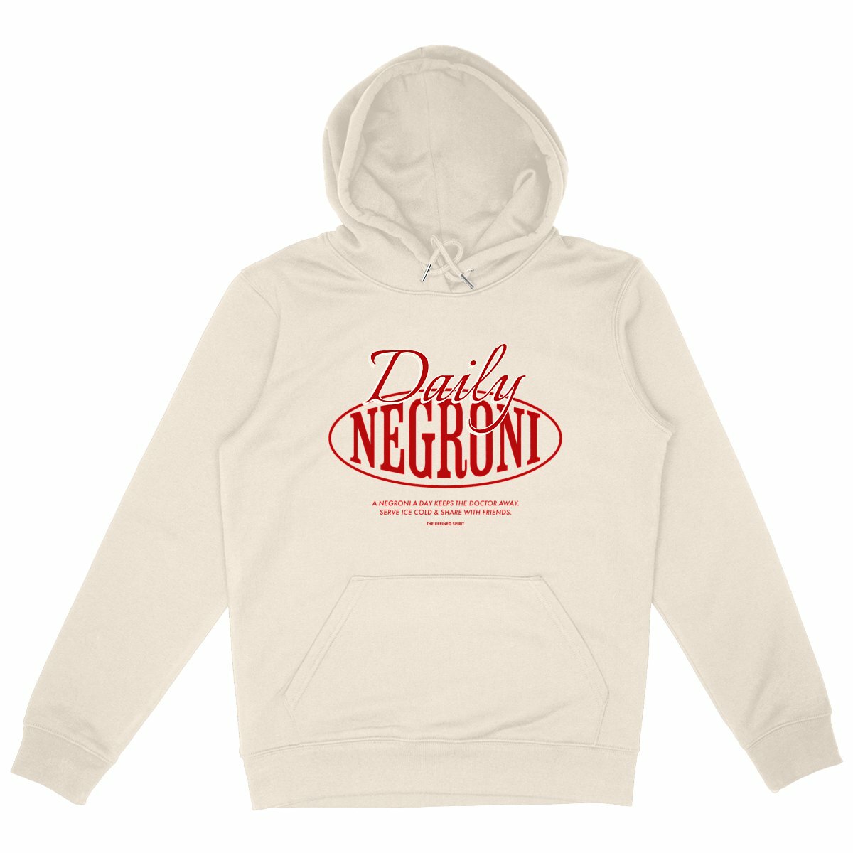 Daily Negroni - Organic Hoodie - front_ivory