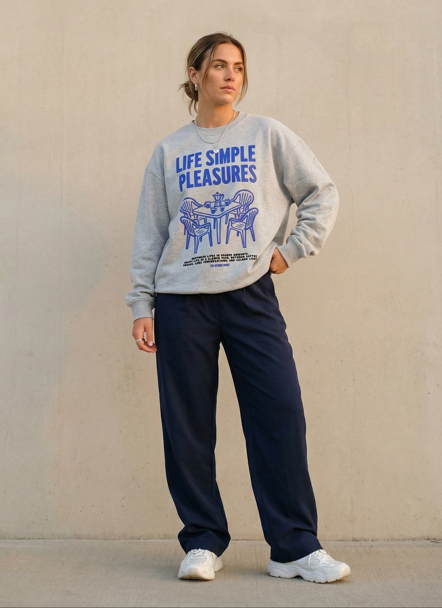 Life Simple Pleasure - Organic Oversized Sweatshirt
