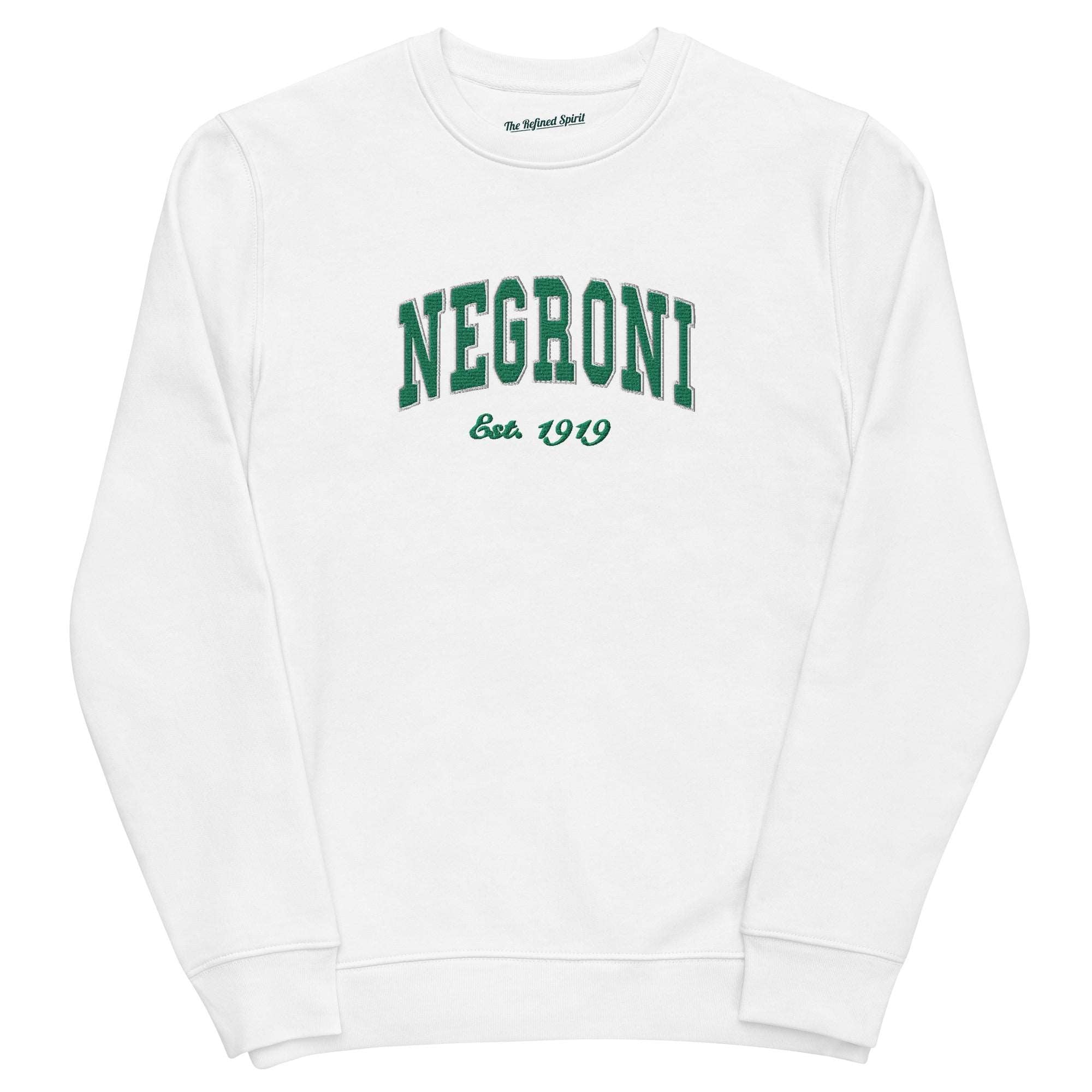 Negroni Est. 1919 - Embroidered Organic Sweatshirt - The Refined Spirit