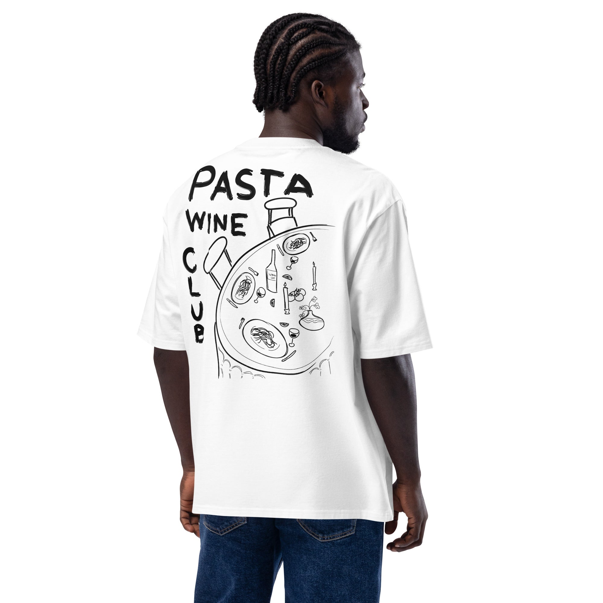 Pasta Wine Club - Oversized Heavyweight T-shirt