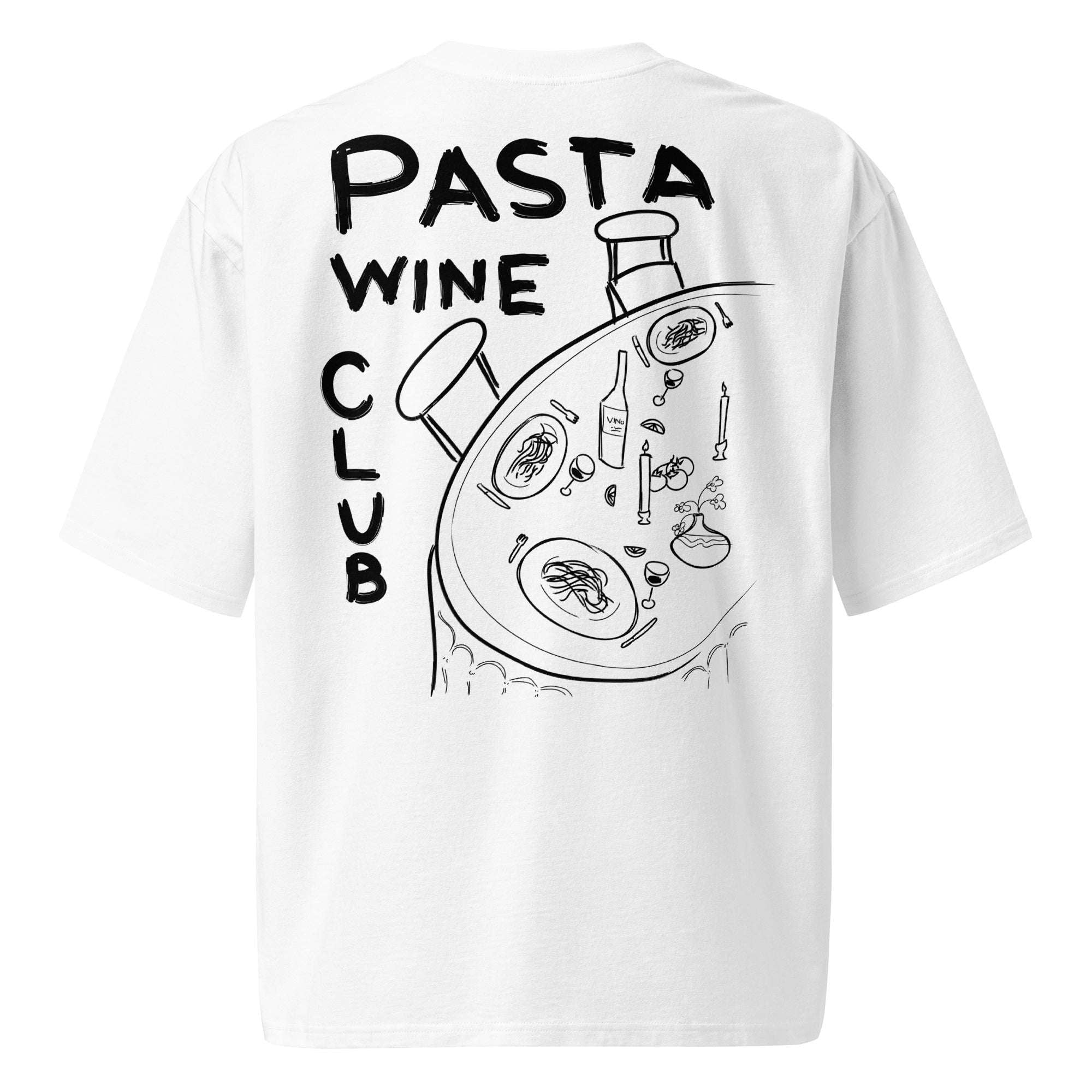 Pasta Wine Club - Oversized Heavyweight T-shirt