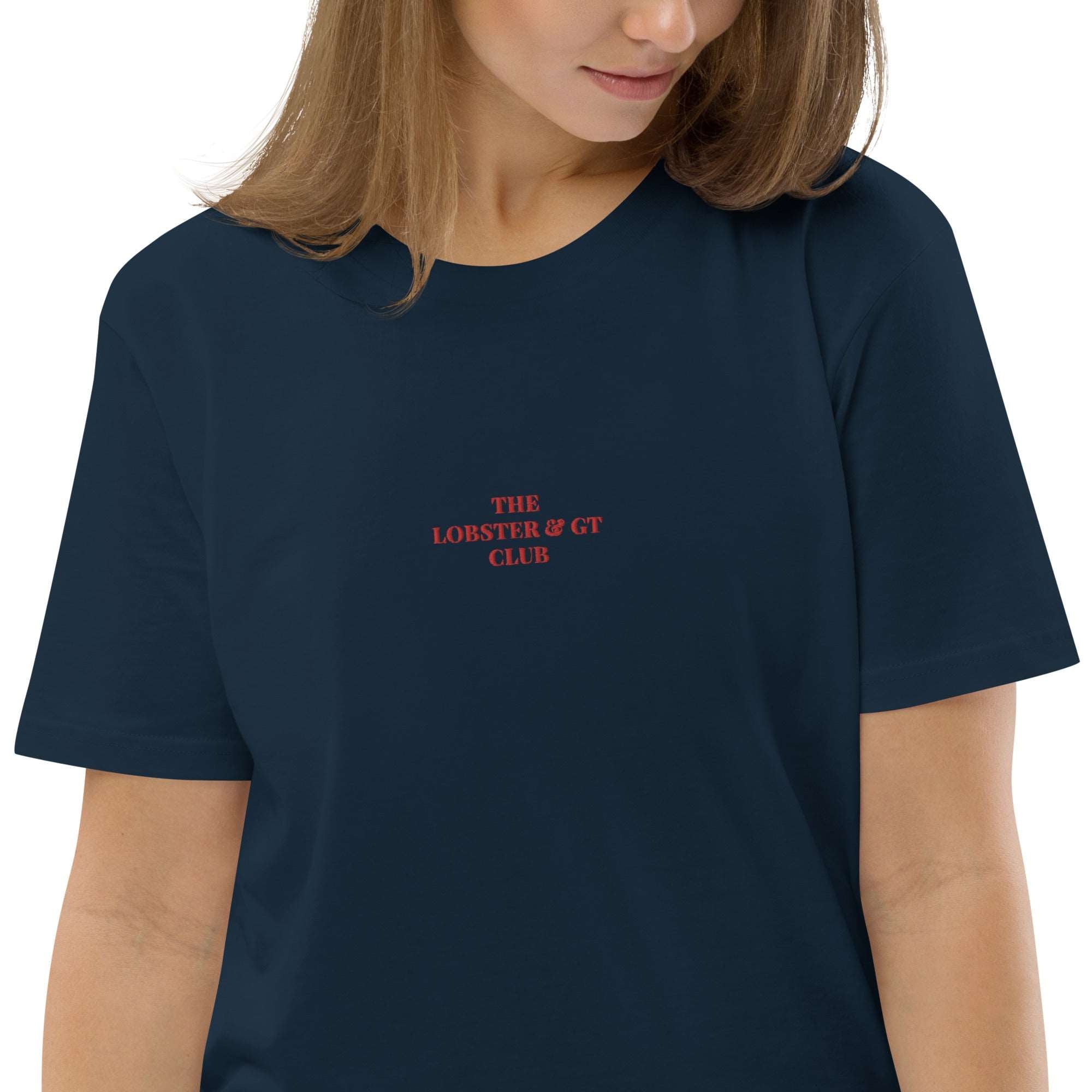The Lobster & GT Club - Organic Embroidered T-shirt - The Refined Spirit