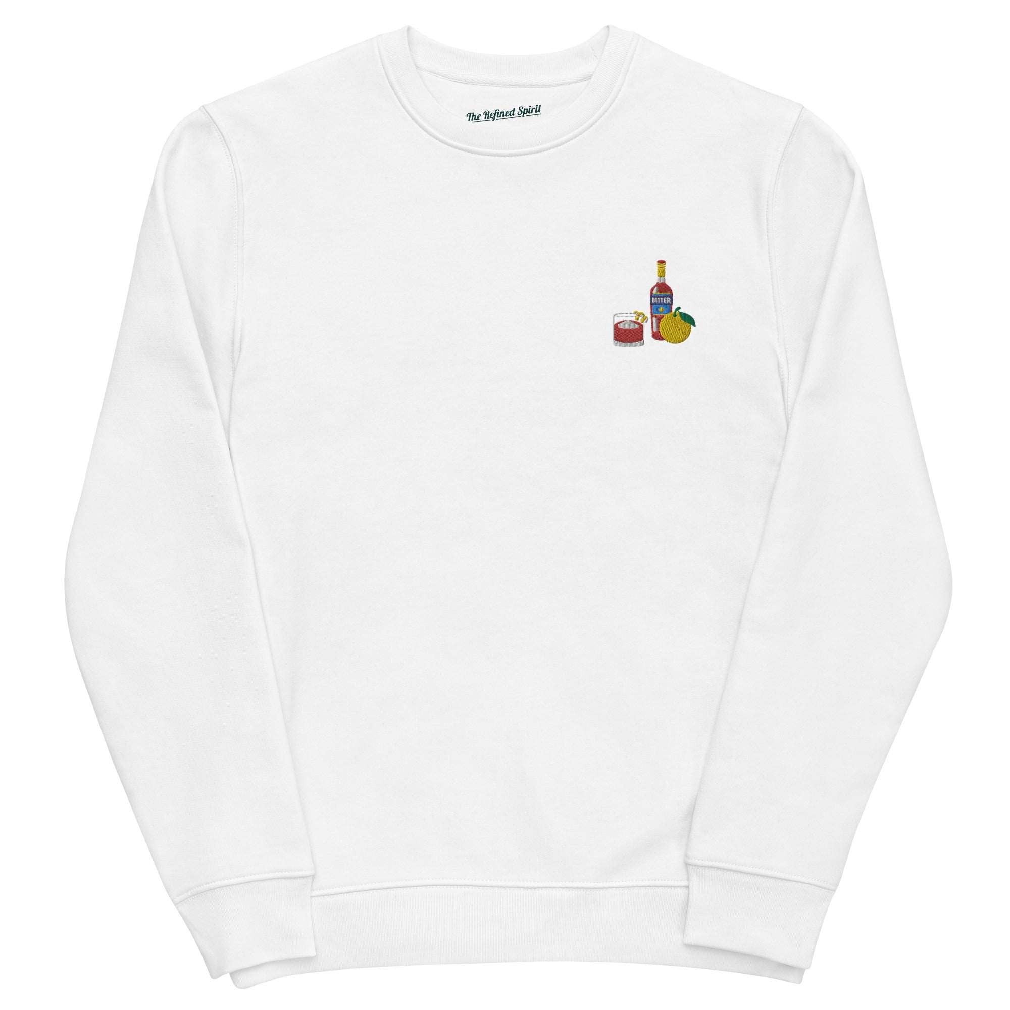 Negroni Cocktail - Organic Embroidered Sweatshirt