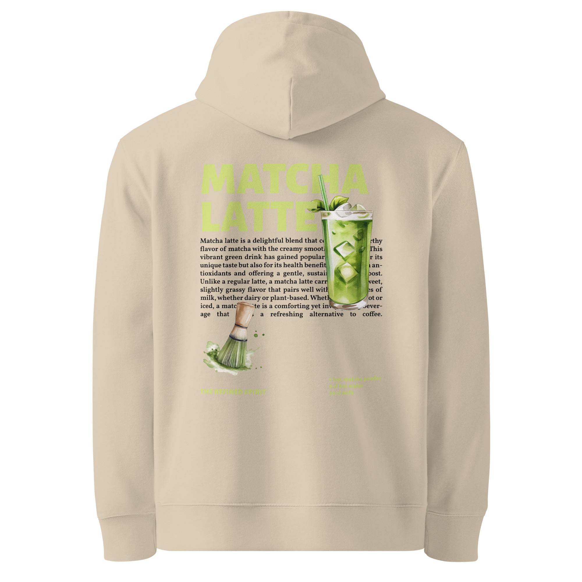 Matcha Latte - Sweat à capuche bio