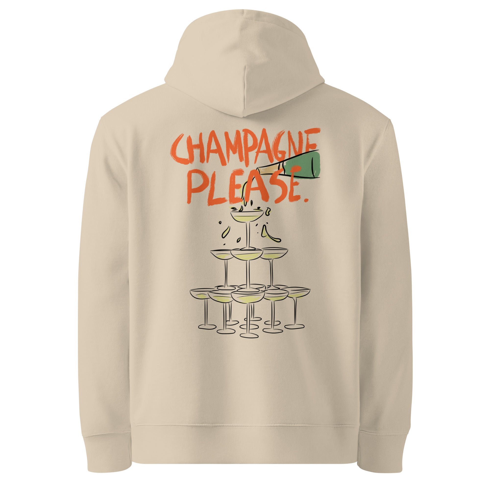 Champagne Please - Sweat à capuche bio