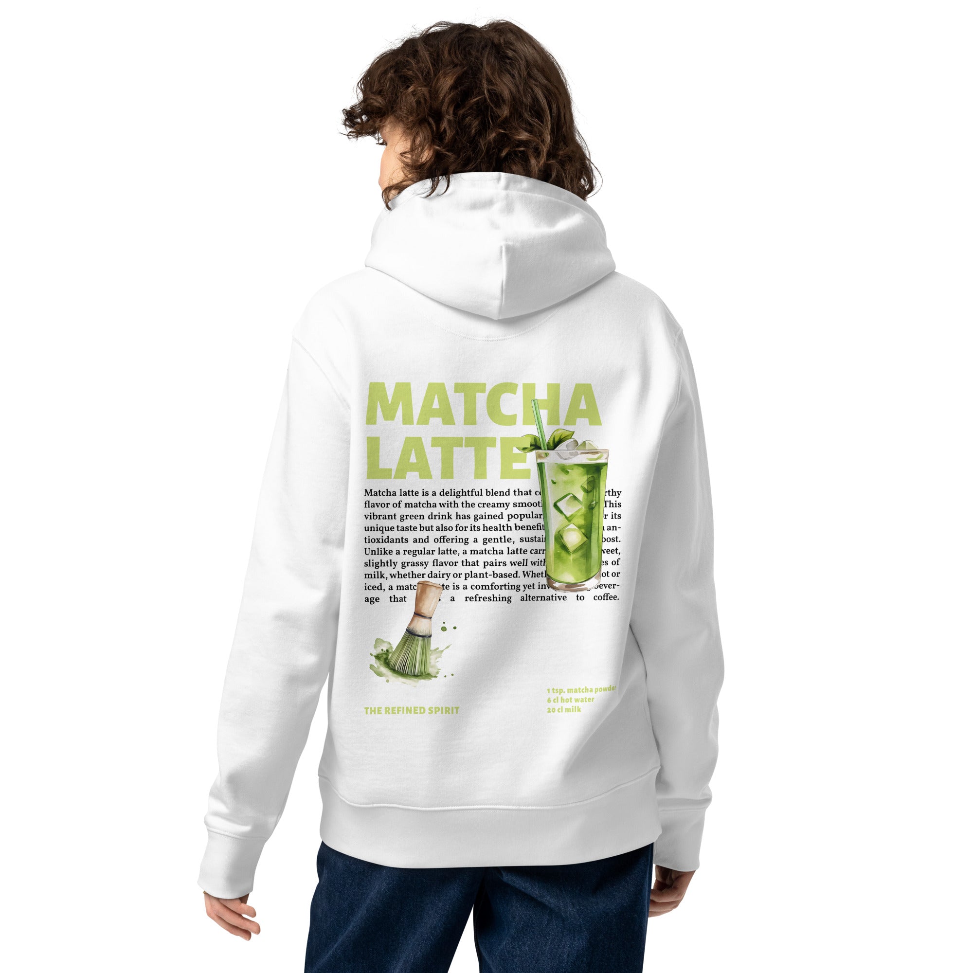 Matcha Latte - Sweat à capuche bio