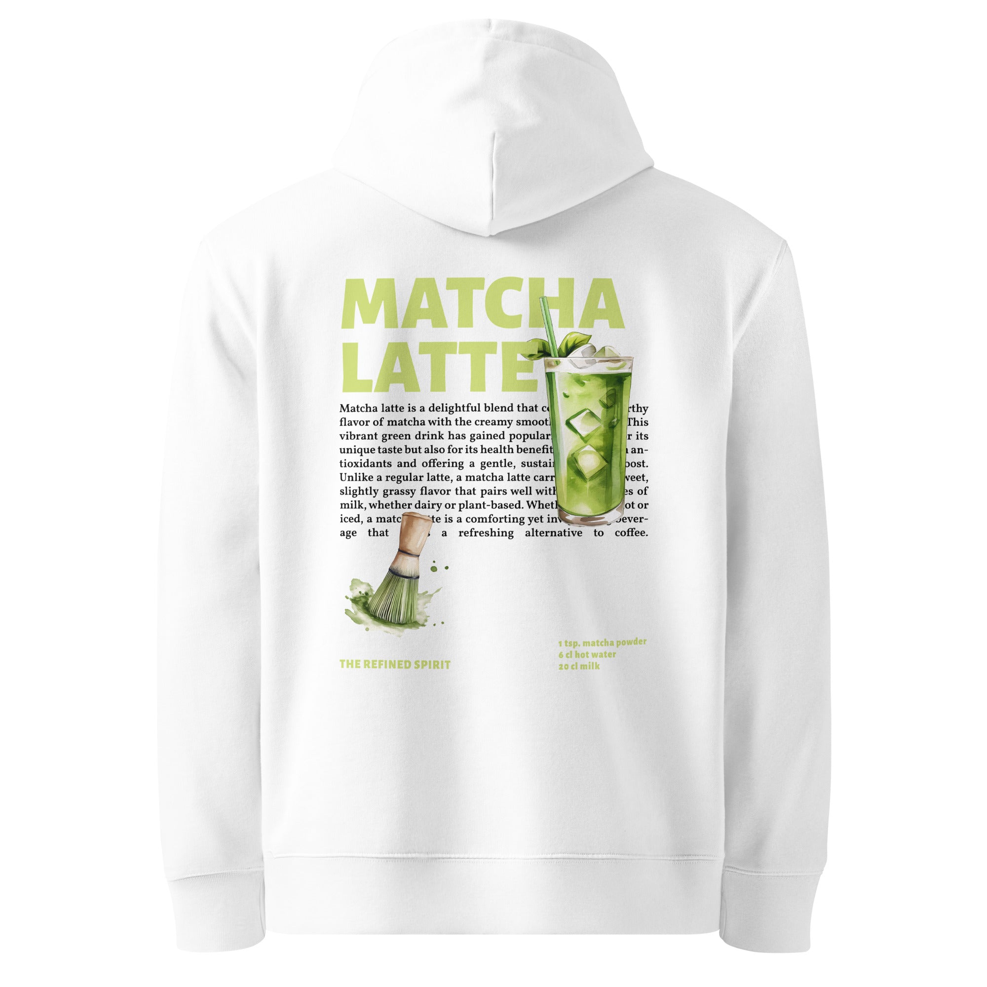 Matcha Latte - Sweat à capuche bio