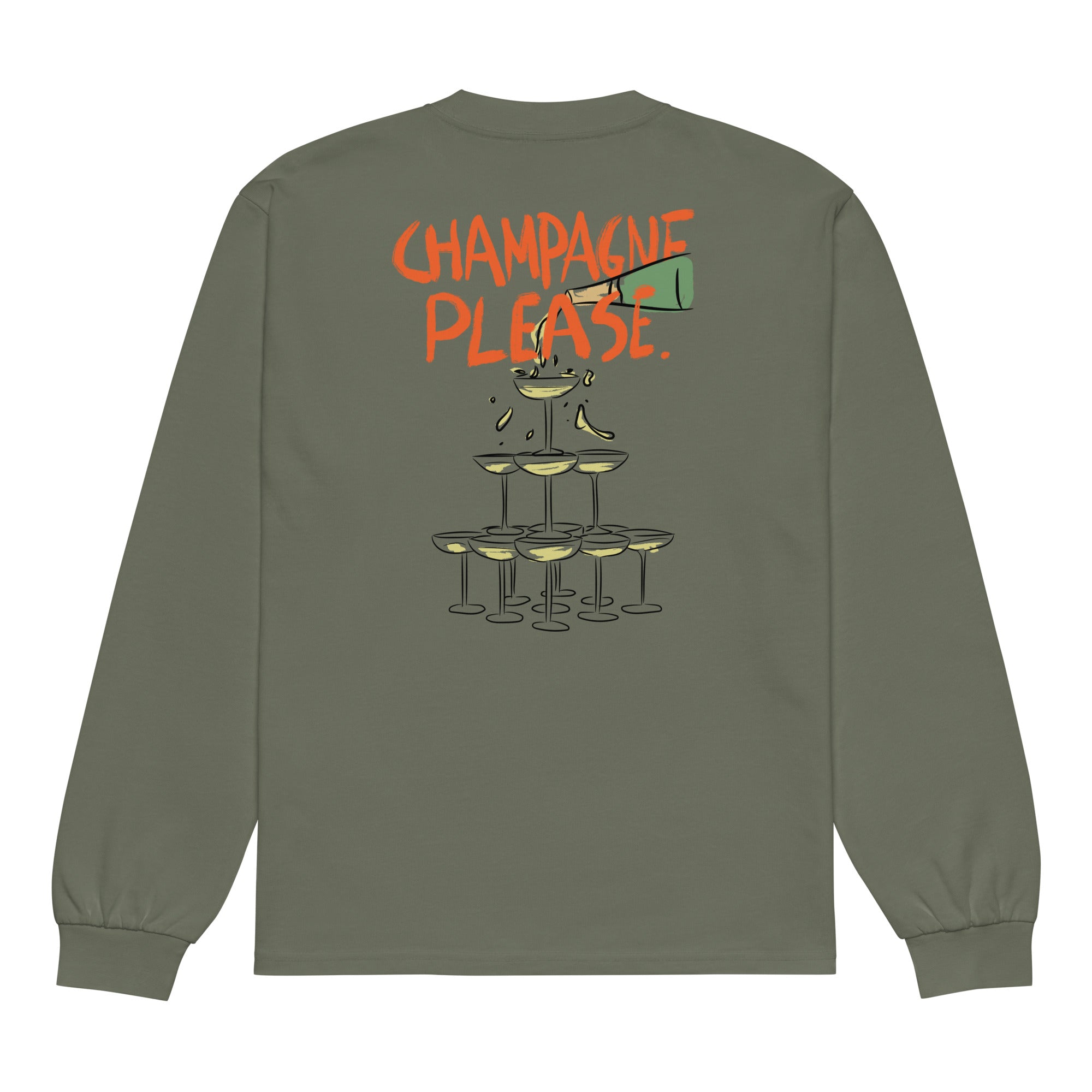 Champagne Please - Heavyweight Long Sleeve Shirt