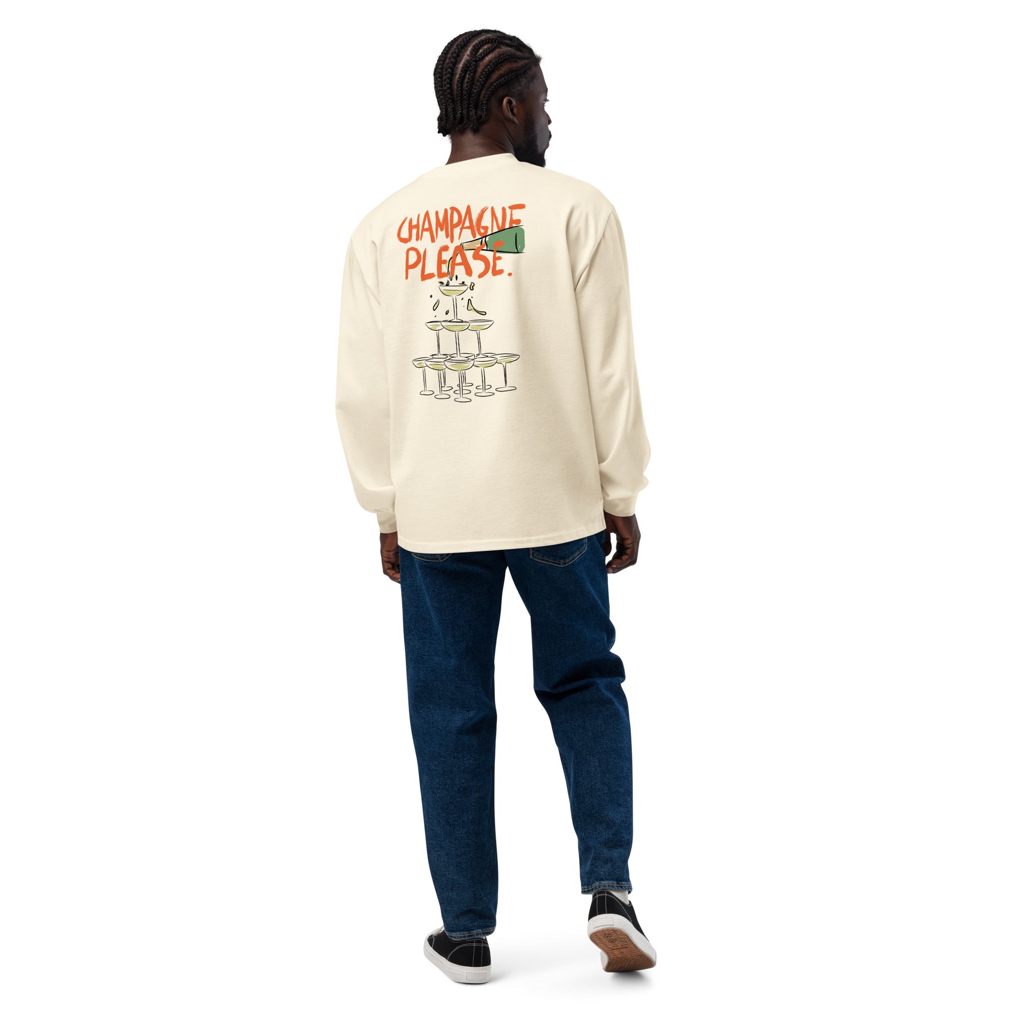 Champagne Please - Heavyweight Long Sleeve Shirt