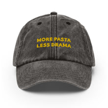 Load image into Gallery viewer, More Pasta less Drama - Vintage Embroidered Cap
