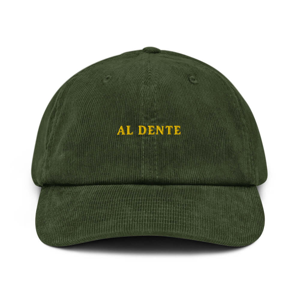 Al Dente - Corduroy Embroidered Cap - The Refined Spirit
