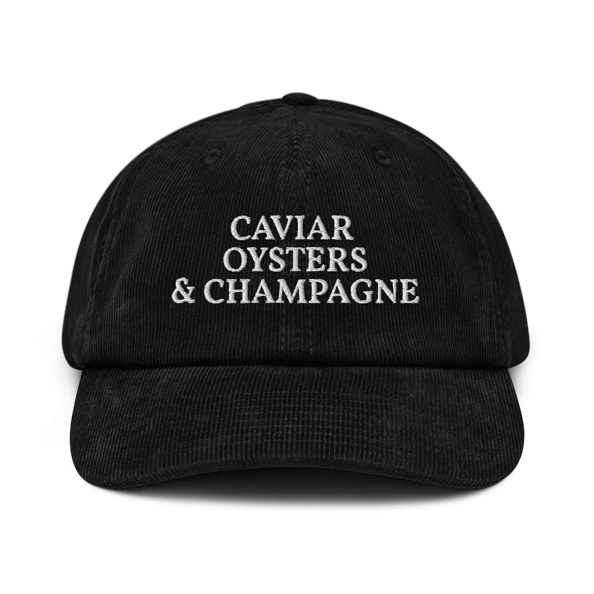 Caviar, oysters & Champagne - Corduroy Cap - The Refined Spirit