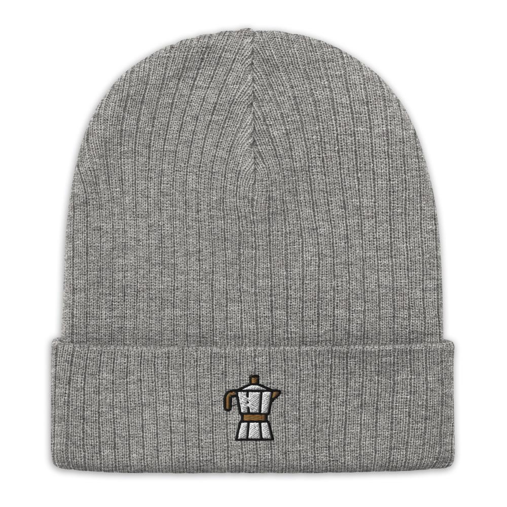 Italian Coffee - Organic Embroidered Beanie - The Refined Spirit