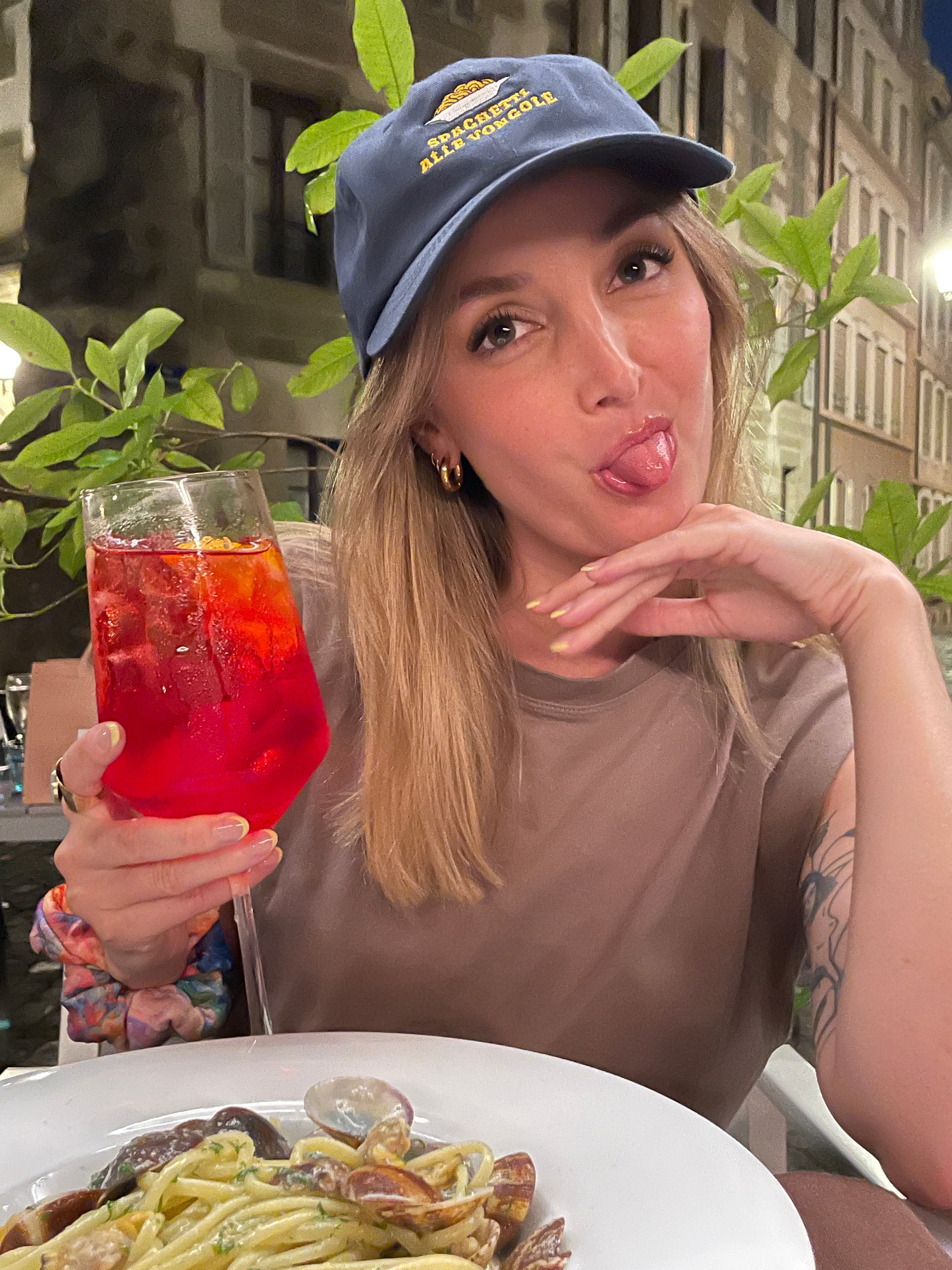 Spaghetti Alle Vongole Embroidered Cap