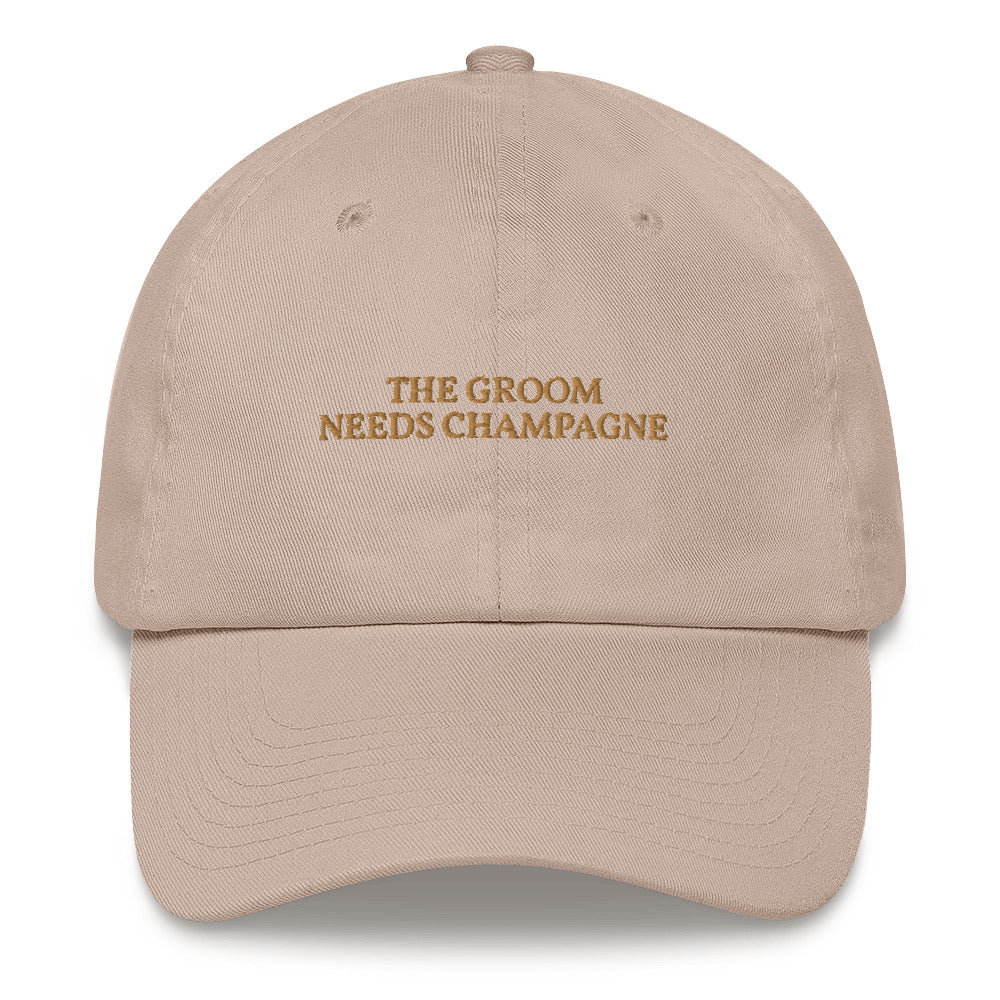 The Groom needs Champagne - Embroidered Cap - The Refined Spirit