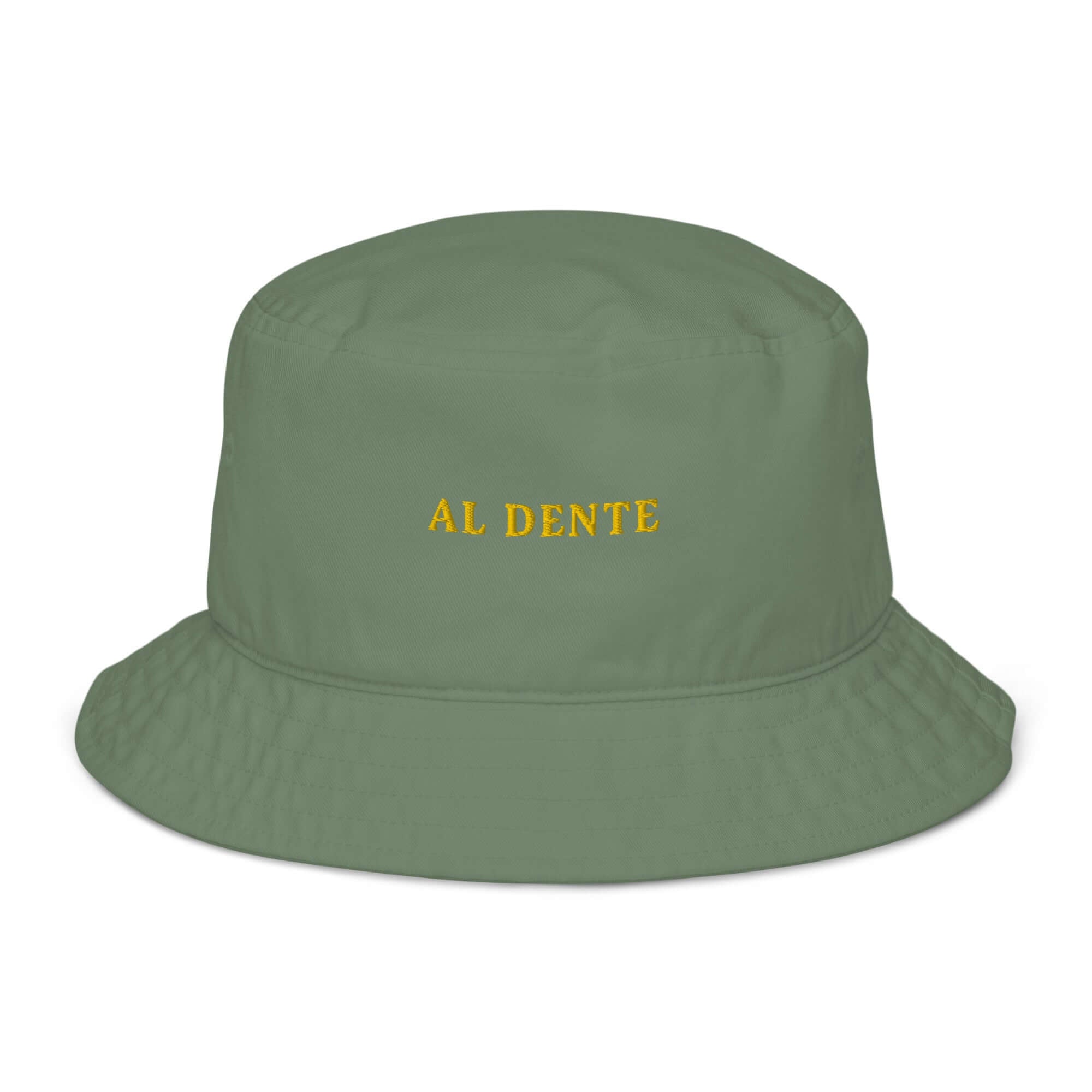 Al Dente - Organic Embroidered Bucket Hat - The Refined Spirit