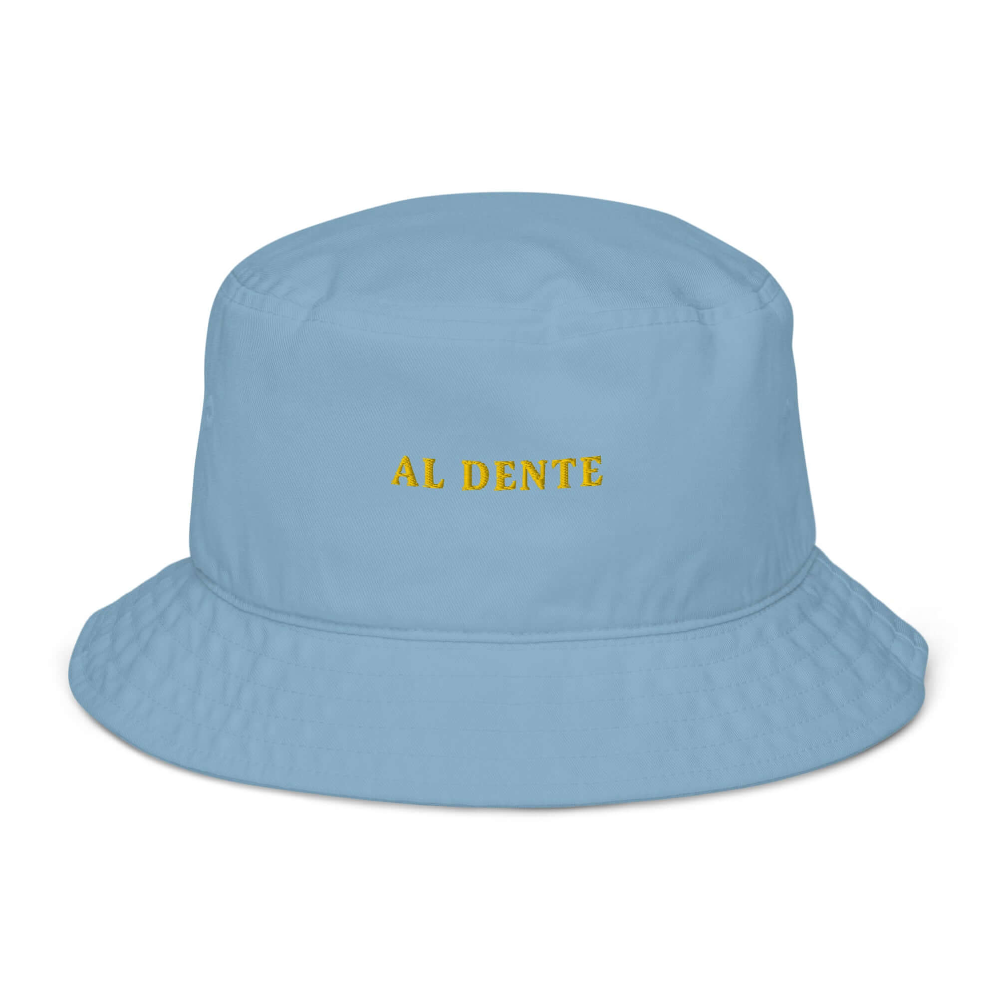 Al Dente - Organic Embroidered Bucket Hat - The Refined Spirit