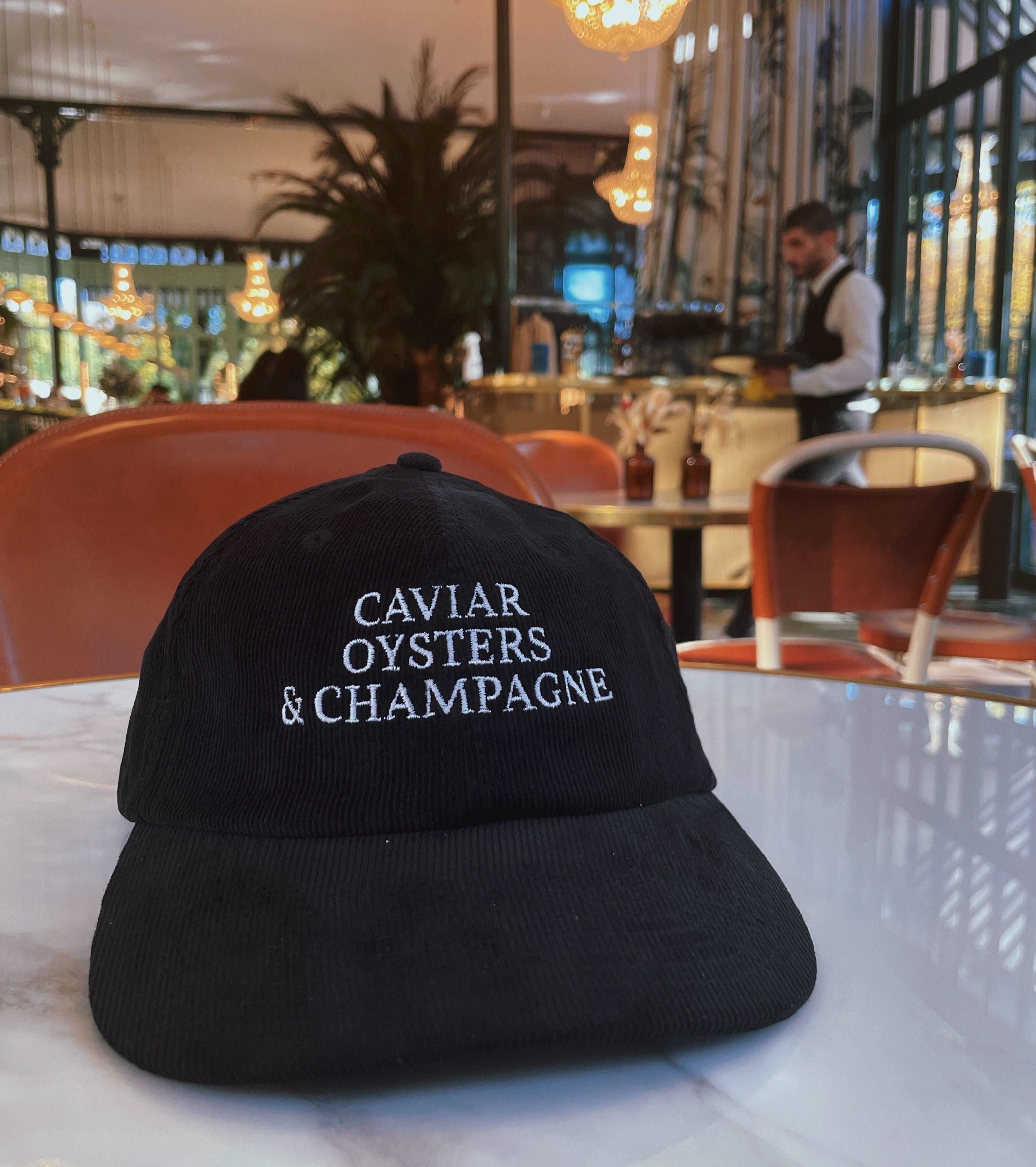 Caviar, oysters & Champagne - Corduroy Cap - The Refined Spirit