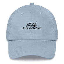 Load image into Gallery viewer, Caviar, Oysters &amp; Champagne - Embroidered Cap
