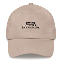 Load image into Gallery viewer, Caviar, Oysters &amp; Champagne - Embroidered Cap
