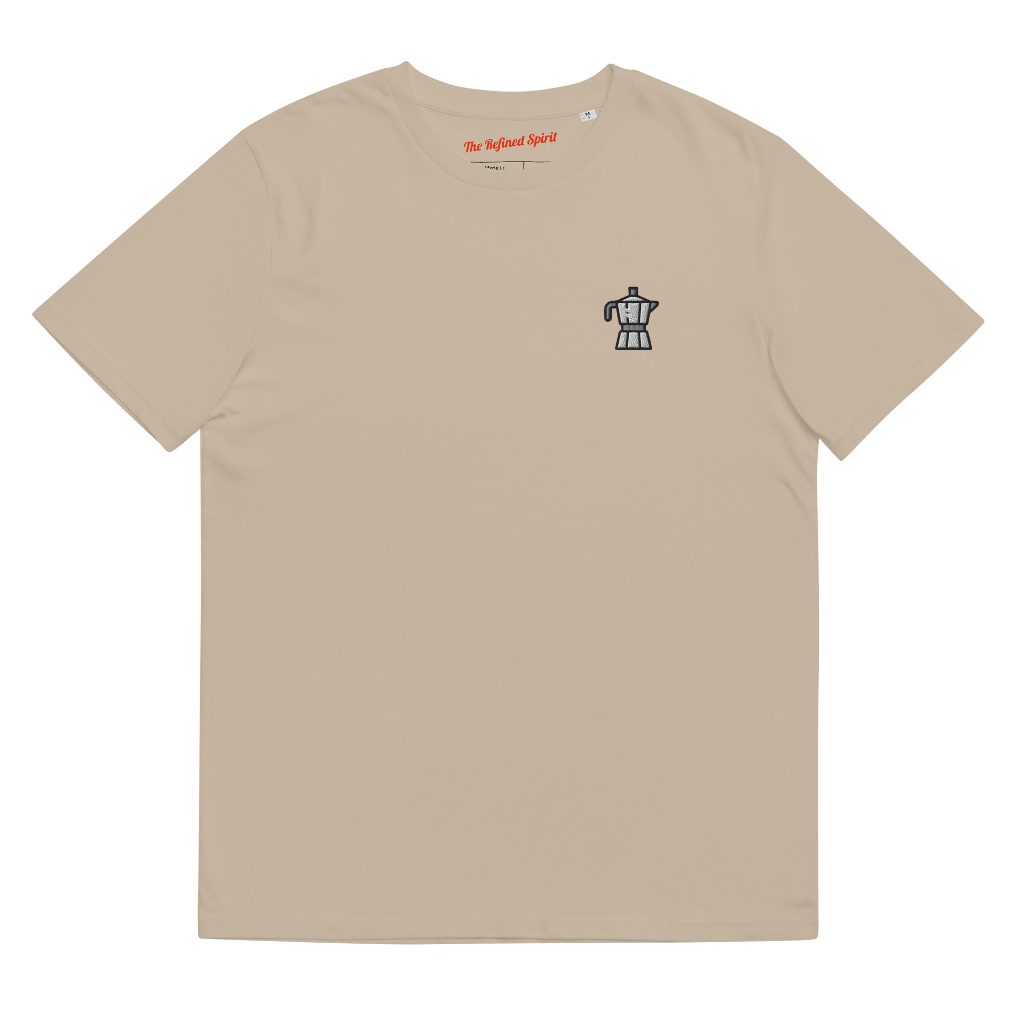 Coffee - Organic Embroidered T-shirt - The Refined Spirit