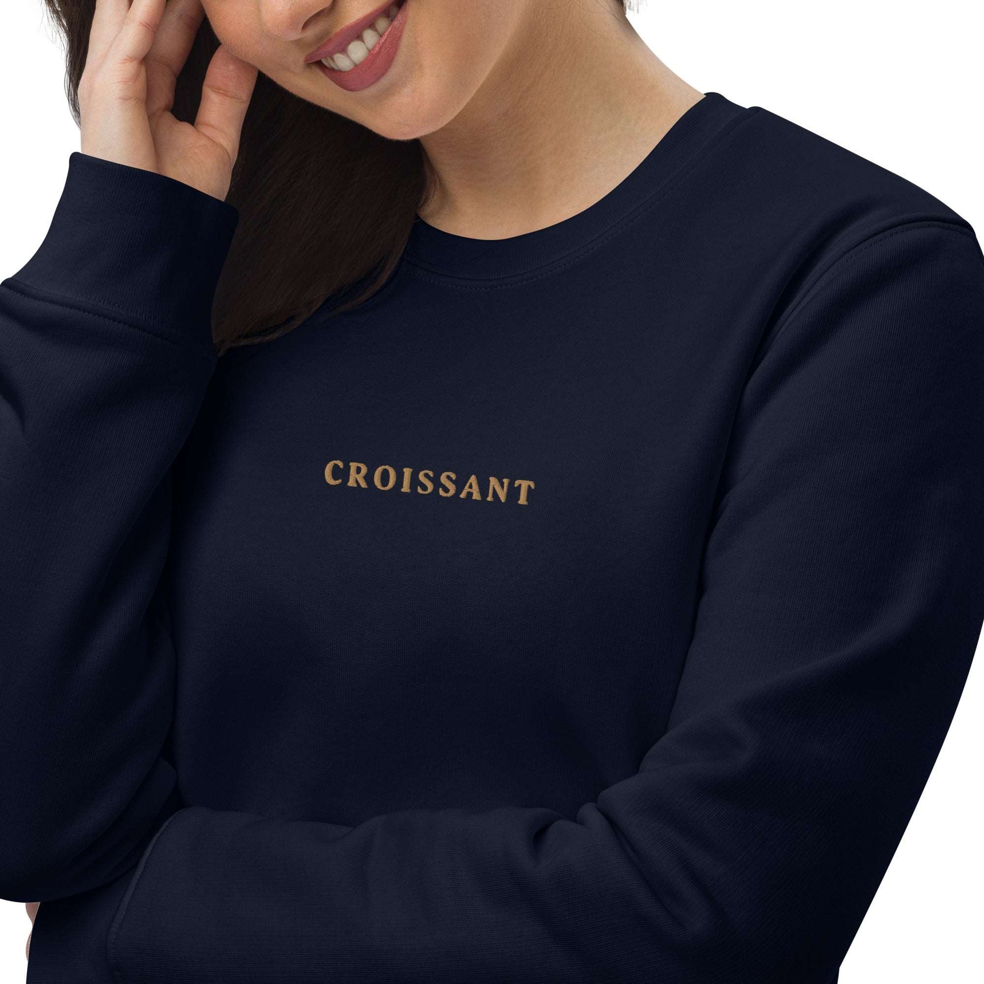 Croissant - Organic Embroidered Sweatshirt - The Refined Spirit