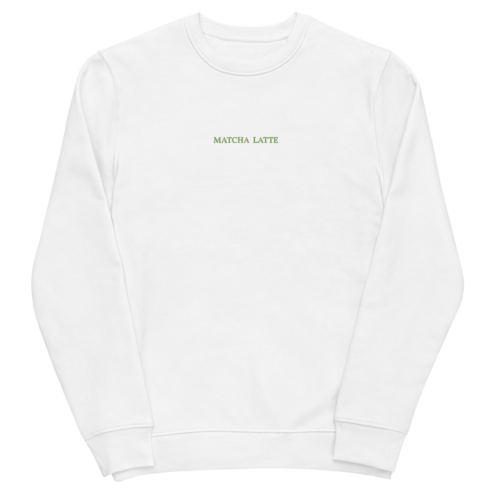 Matcha Latte - Organic Embroidered Sweatshirt - The Refined Spirit