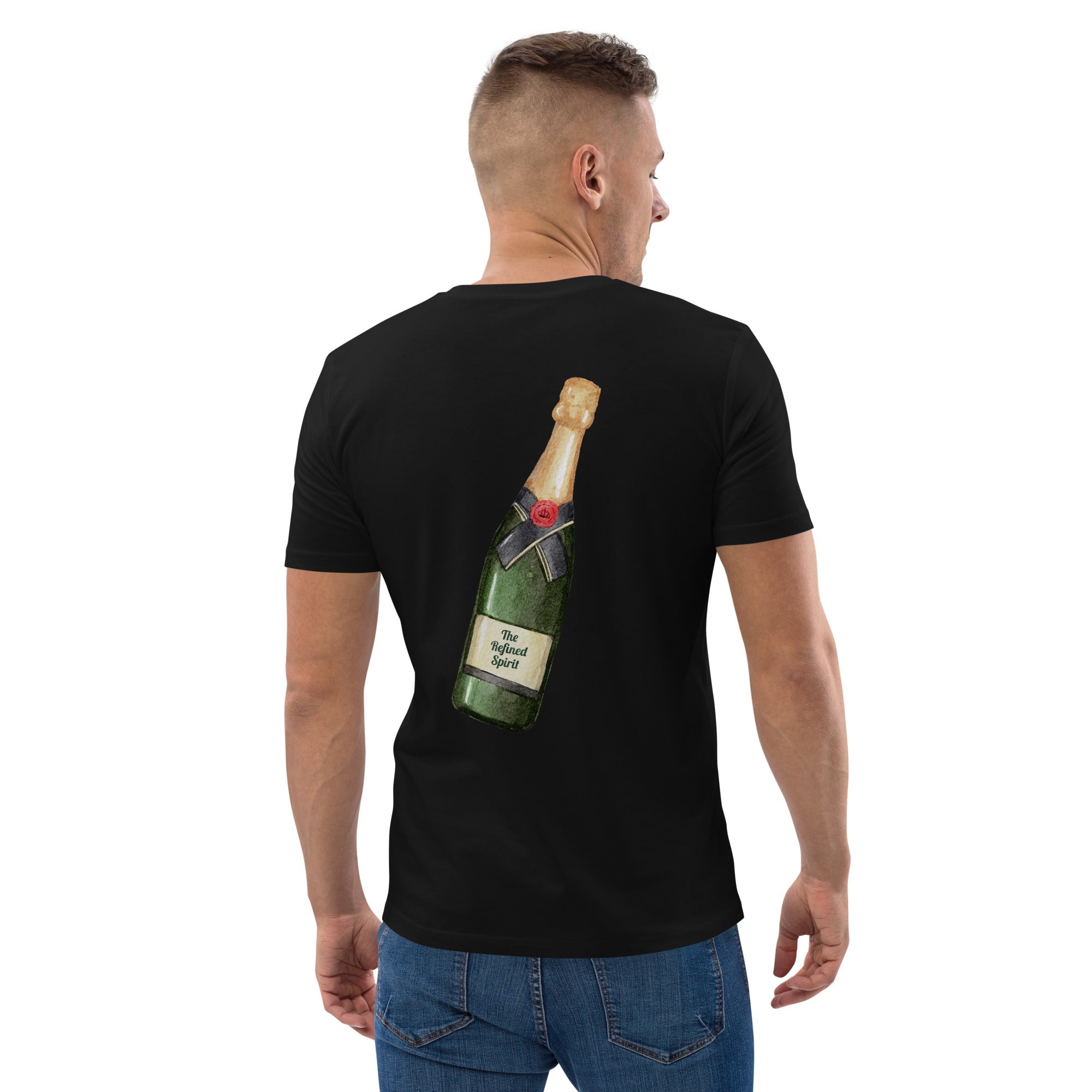 The Champagne Club - Organic Embroidered T-shirt - The Refined Spirit