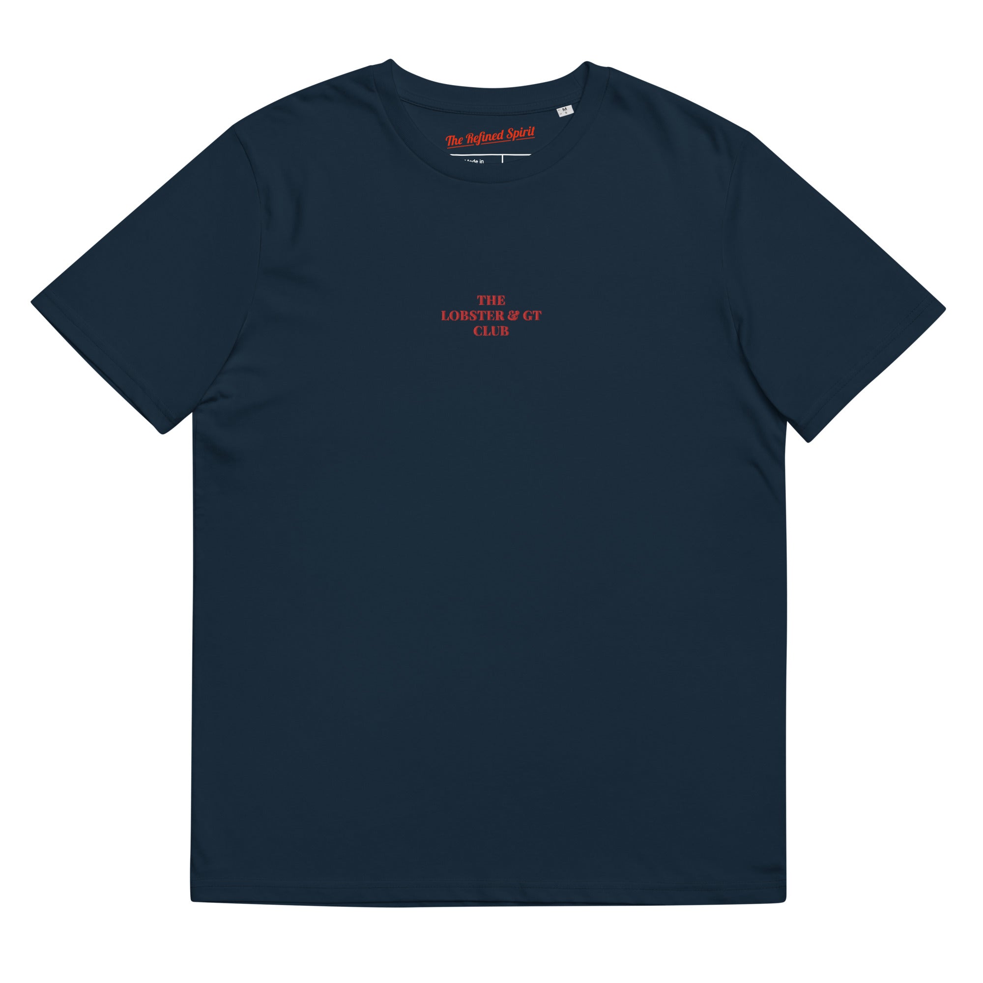 The Lobster & GT Club - Organic Embroidered T-shirt - The Refined Spirit
