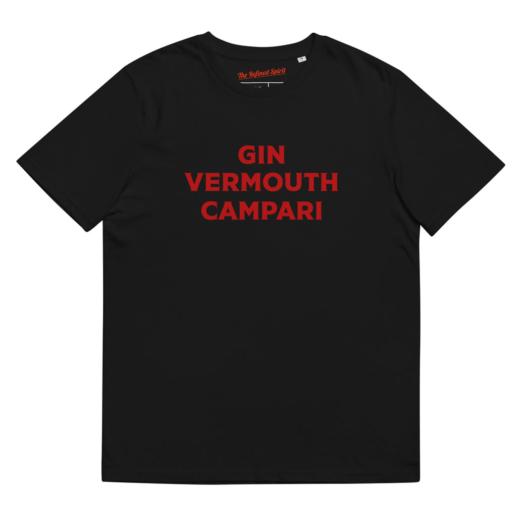 Gin Vermouth Campari - Organic T-shirt