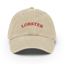 Load image into Gallery viewer, Lobster - Embroidered Vintage Cap
